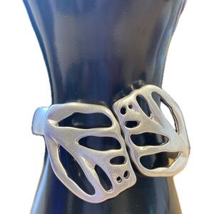 Tommy Bahama Silver Leaf Cuff Clamp  Bracelet Gifts $64.50 MSRP New